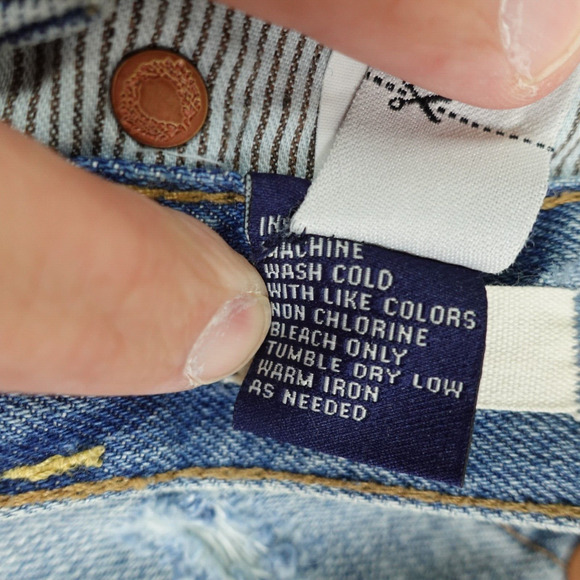 Madewell Denim Jean Shorts Womens Size 28 Distressed Rolled Cut Off Hem - Picture 13 of 14